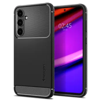 Mbrojtëse për celular Samsung Galaxy S23 FE Spigen Rugged Armor, e zezë