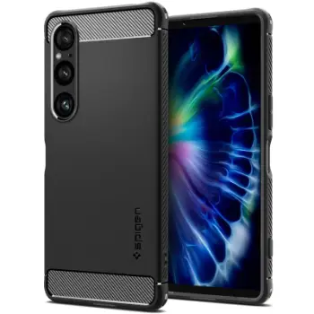 Mbrojtëse për celular Sony Xperia 1 VI Spigen Rugged Armor, e zezë mat