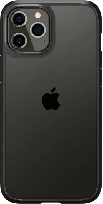 Mbrojtëse për celular iPhone 12/Pro Spigen Ultra Hybrid, e zezë