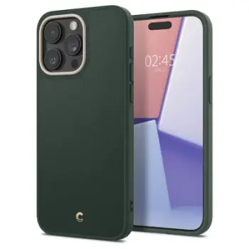 Mbrojtëse për celular iPhone 15 Pro Max Spigen Cyrill Kajuk MagSafe, e gjelbër