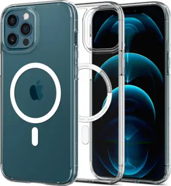 Mbrojtëse për celular iPhone 12/iPhone 12 Pro Spigen Ultra Hybrid MagSafe, transparente/e bardhë
