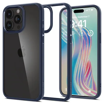 Mbrojtëse për celular iPhone 15 Pro Spigen Ultra Hybrid, e kaltër - 1