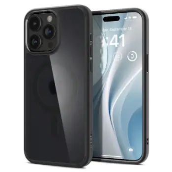 Mbrojtëse për celular iPhone 15 Pro Spigen Ultra Hybrid MagSafe, e zezë