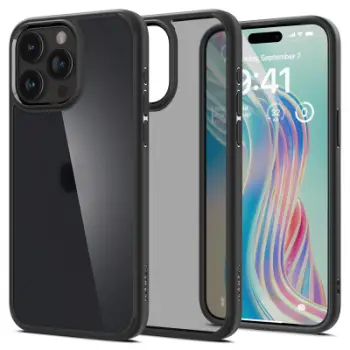 Mbrojtëse për celular iPhone 15 Pro Spigen Ultra Hybrid, e zezë
