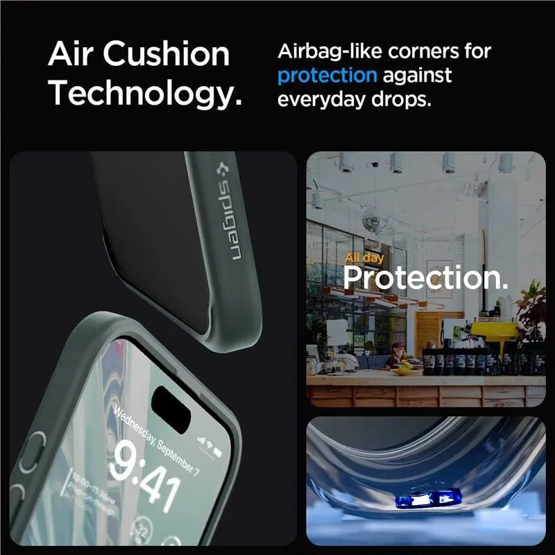 Mbrojtëse për celular iPhone 15 Pro Max Spigen Ultra Hybrid, e gjelbër - 2