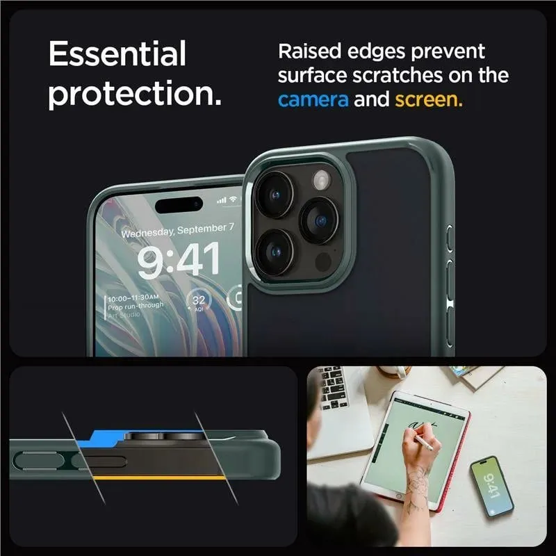 Mbrojtëse për celular iPhone 15 Pro Max Spigen Ultra Hybrid, e gjelbër - 4