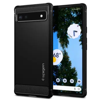 Mbështjellëse për Google Pixel 6a Spigen Rugged Armor, e zezë