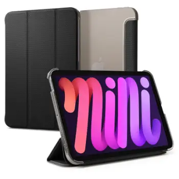 Mbështjellëse për iPad mini 6 2021 Spigen Liquid Air Folio, e zezë