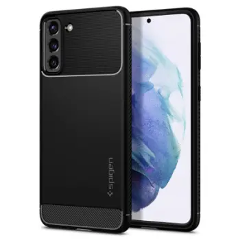 Mbështjellëse për Samsung Galaxy S21 Spigen Rugged Armor, e zezë