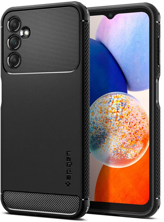 Mbështjellëse për celular Samsung Galaxy A14 5G Spigen Rugged Armor, e zezë - 1