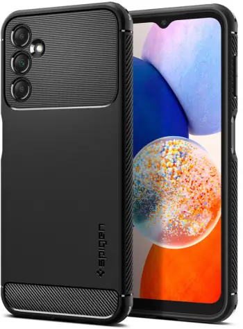 Mbështjellëse për celular Samsung Galaxy A14 5G Spigen Rugged Armor, e zezë