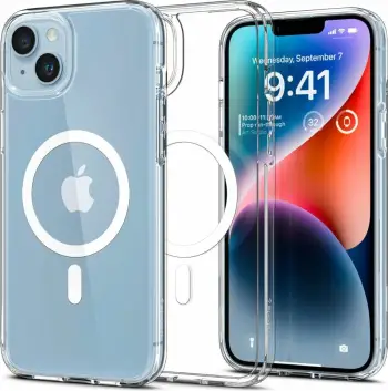 Mbështjellëse për iPhone 14 Spigen Ultra Hybrid MagSafe, e bardhë