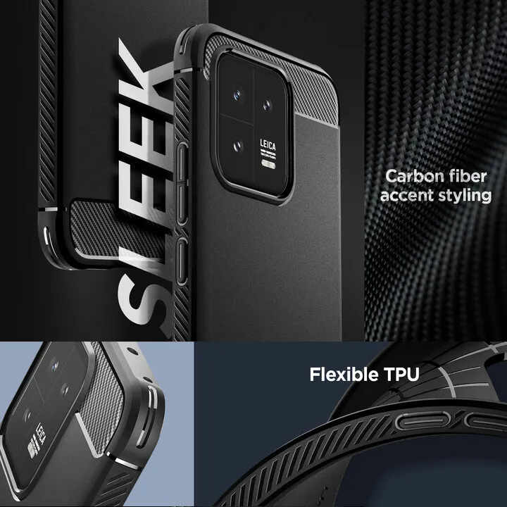 Mbështjellëse për Xiaomi 13 Spigen Rugged Armor, e zezë - 11