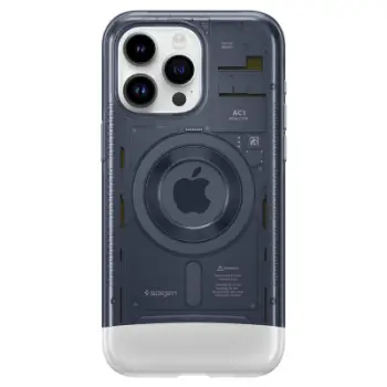Mbështjellëse për iPhone 15 Pro Max Spigen Classic C1 MagSafe, e kaltër