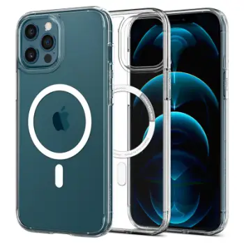 Mbështjellëse për iPhone 12 Pro Max Spigen Ultra Hybrid MagSafe, e bardhë
