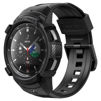 Mbështjellëse për Samsung Galaxy Watch 4 Classic (46mm) Spigen Rugged Armor Pro, e zezë - 1