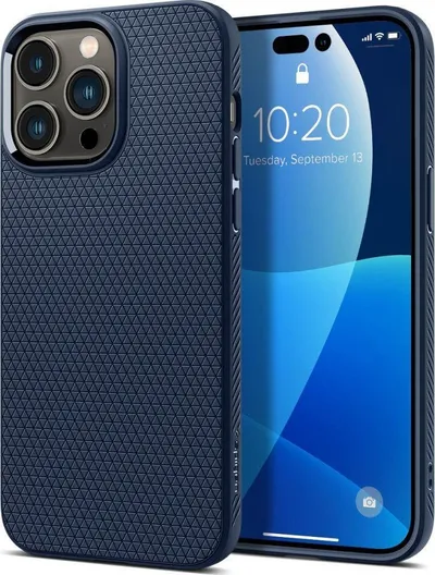 Mbështjellëse për iPhone 14 Pro Spigen Liquid Air, e kaltër - 1