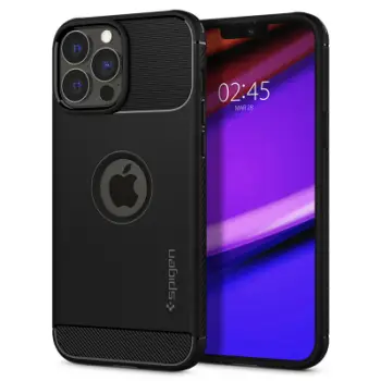 Mbështjellëse për iPhone 13 Pro Max Spigen Rugged Armor, e zezë