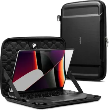 Mbështjellëse për MacBook Pro 16" M3 2023/M2 2023/M1 2021 Spigen Rugged Armor Pro, e zezë