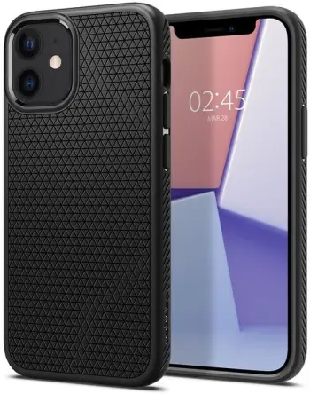 Mbrojtëse Spigen Liquid Air për iPhone 12 mini, e zezë