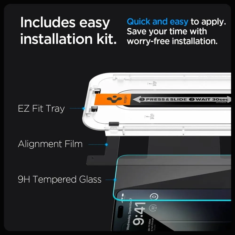 Xham mbrojtës Spigen tR EZ Fit për Apple iPhone 13/13 Pro, 2 pjesë, transparent - 9