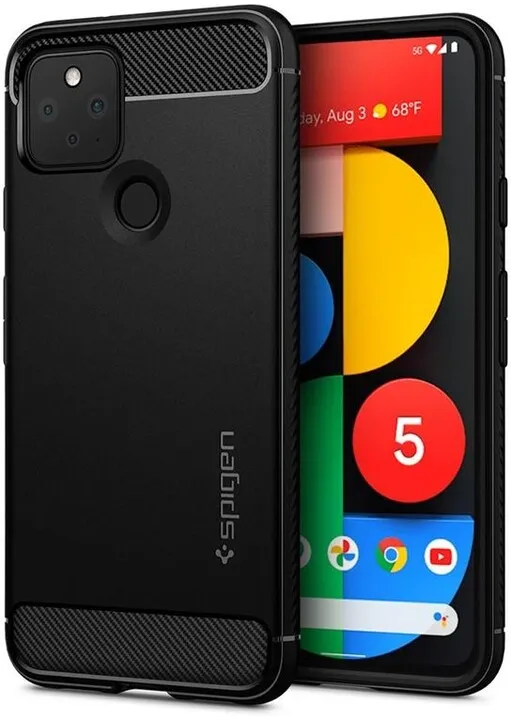Mbrojtëse Spigen Rugged Armor për Google Pixel 5, e zezë - 1