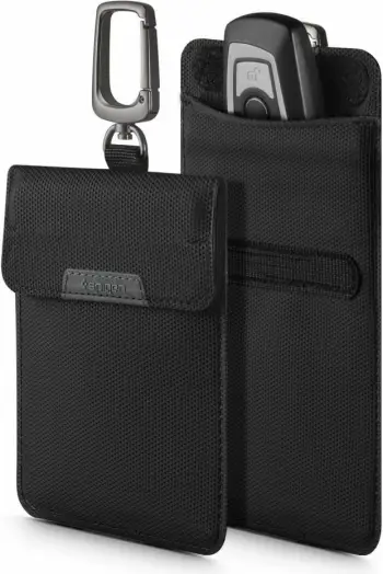 Çantë mbrojtëse Spigen Faraday Cage, RFID Keyless, bllokues sinjali, e zezë