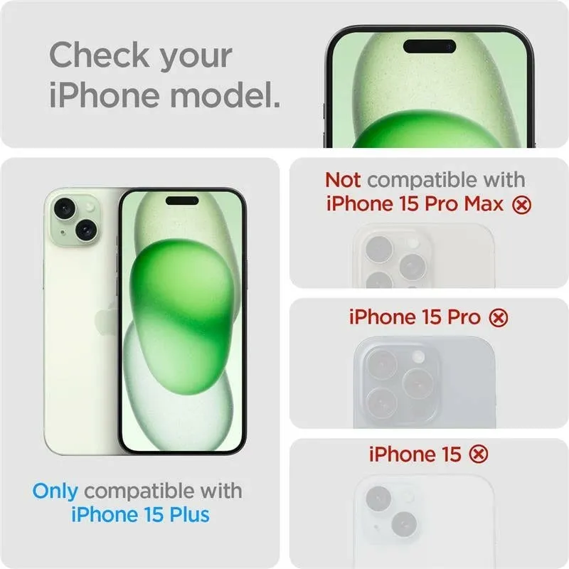 Xham mbrojtës Spigen Glas.tR EZ Fit Privacy për iPhone 15 Plus, Transparent - 9