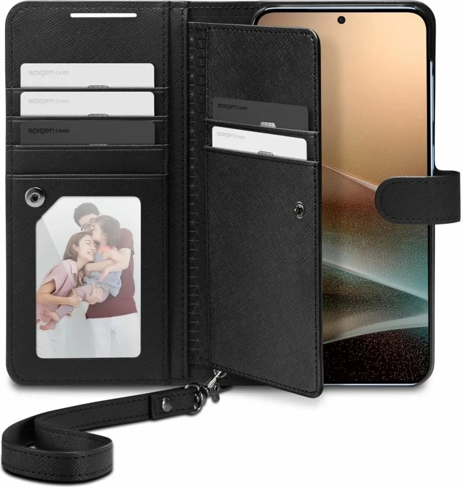 Këllëf portofol Spigen Wallet S për Samsung Galaxy S25 Ultra, me varëse, i zi - 2