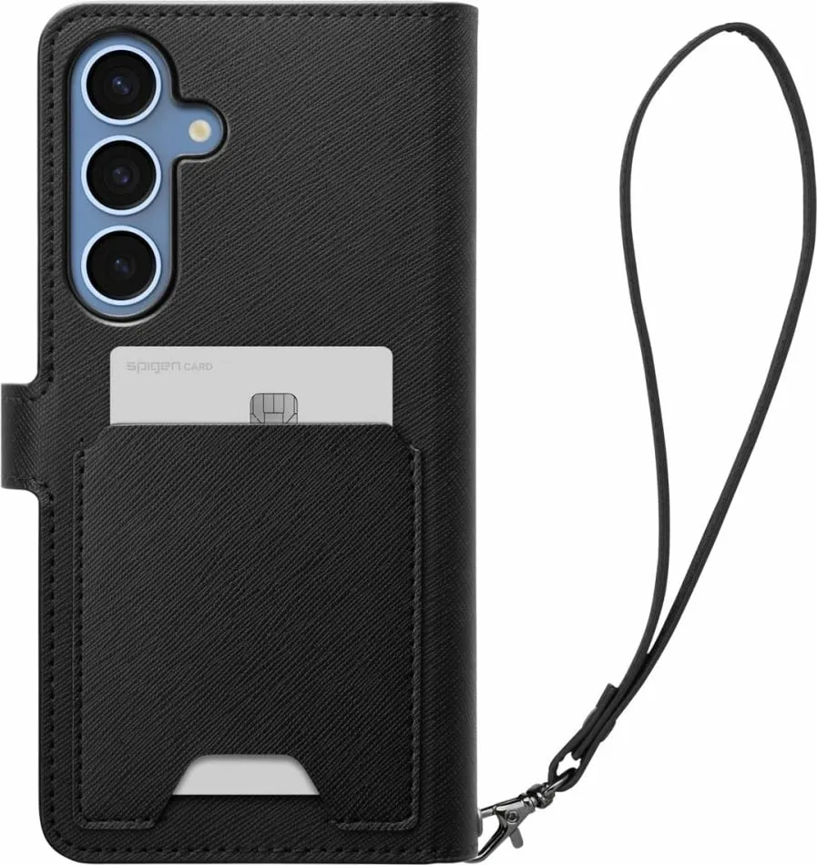 Këllëf portofol Spigen Wallet S për Samsung Galaxy S25 Ultra, me varëse, i zi - 4
