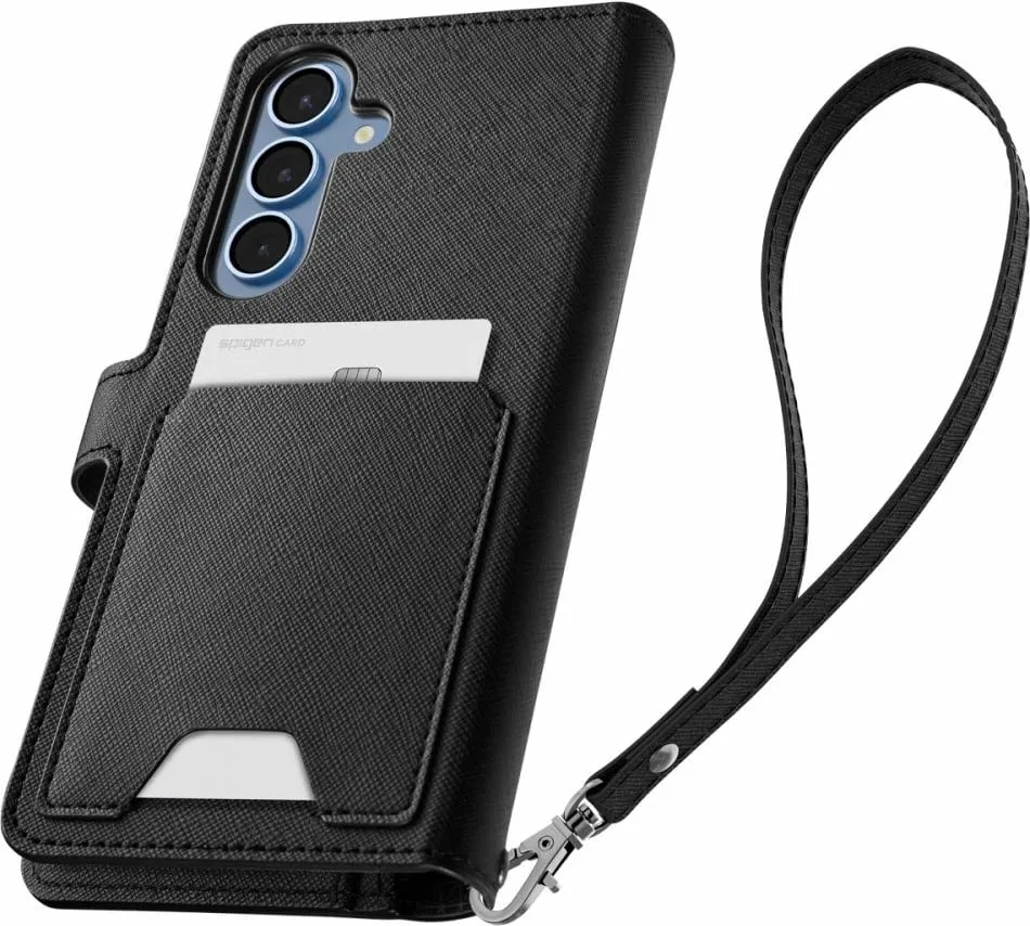 Këllëf portofol Spigen Wallet S për Samsung Galaxy S25 Ultra, me varëse, i zi - 6