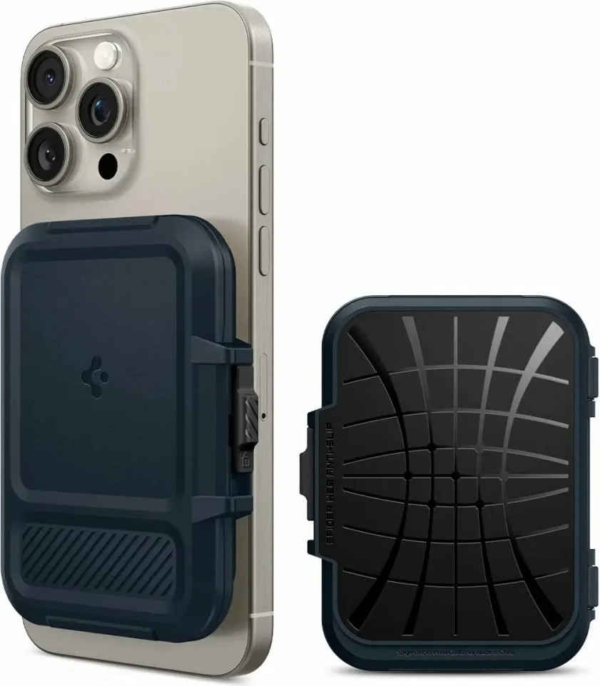 Mbështjellës Spigen Lock Fit MagSafe për kartela, Blu e errët - 1