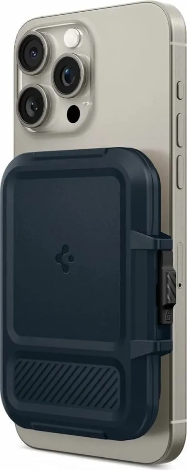 Mbështjellës Spigen Lock Fit MagSafe për kartela, Blu e errët - 13