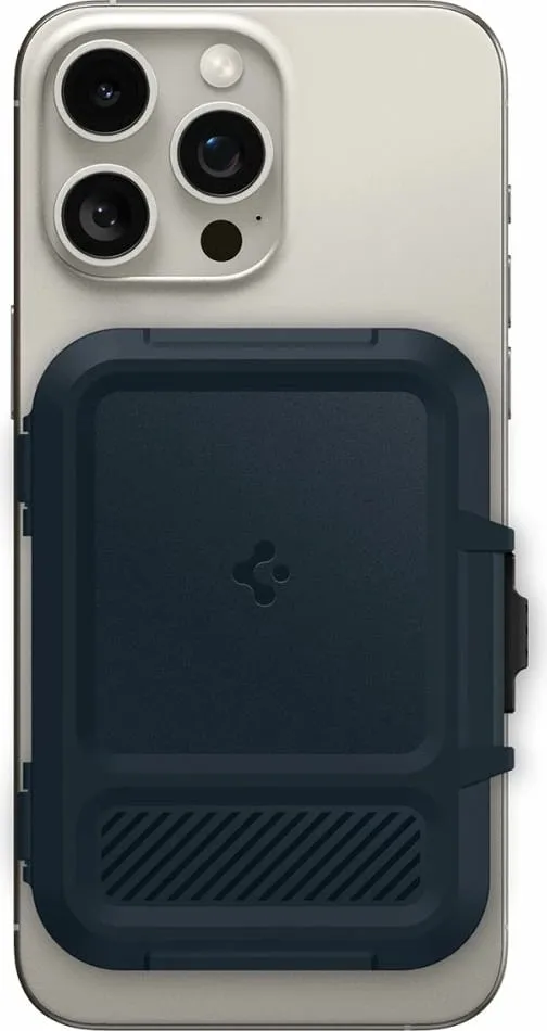 Mbështjellës Spigen Lock Fit MagSafe për kartela, Blu e errët - 4