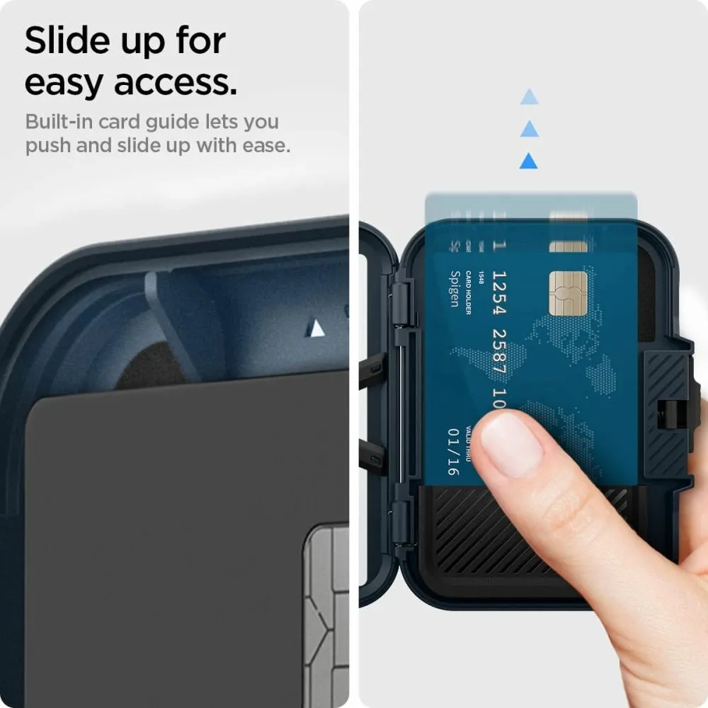 Mbështjellës Spigen Lock Fit MagSafe për kartela, Blu e errët - 5