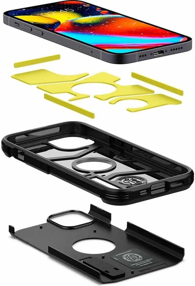 Mbështjellës Spigen Tough Armor për iPhone 13, i zi - 5