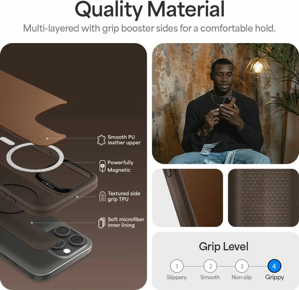 Mbështjellës Spigen Cyrill Kajuk Mag për iPhone 16 Pro Max, Kafe - 8