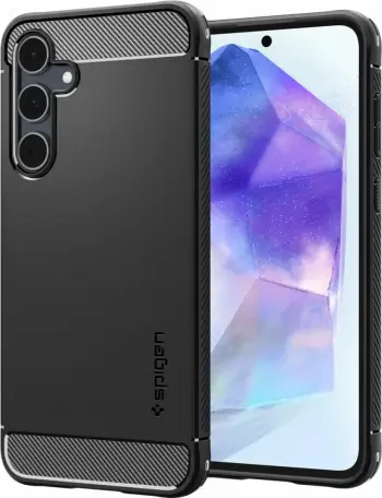 Mbështjellës Spigen Optik Armor për Samsung Galaxy A55 5G, i zi