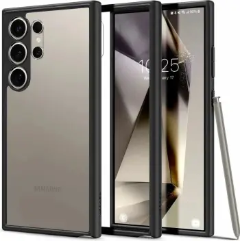 Mbështjellëse për Samsung Galaxy S24 Ultra Spigen Ultra Hybrid, e zezë