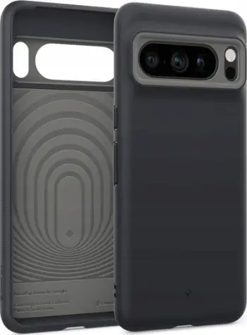 Mbulesë telefoni Spigen Caseology Nano Pop për Google Pixel 8 Pro, TPU fleksibël, standard ushtarak, e zezë gri