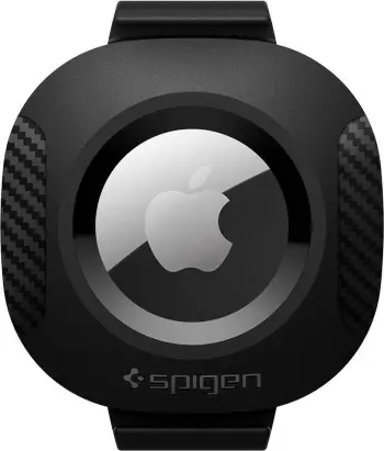 Mbajtëse Spigen ComforTag për Apple AirTag, për qafore qenushësh dhe mace, e zezë