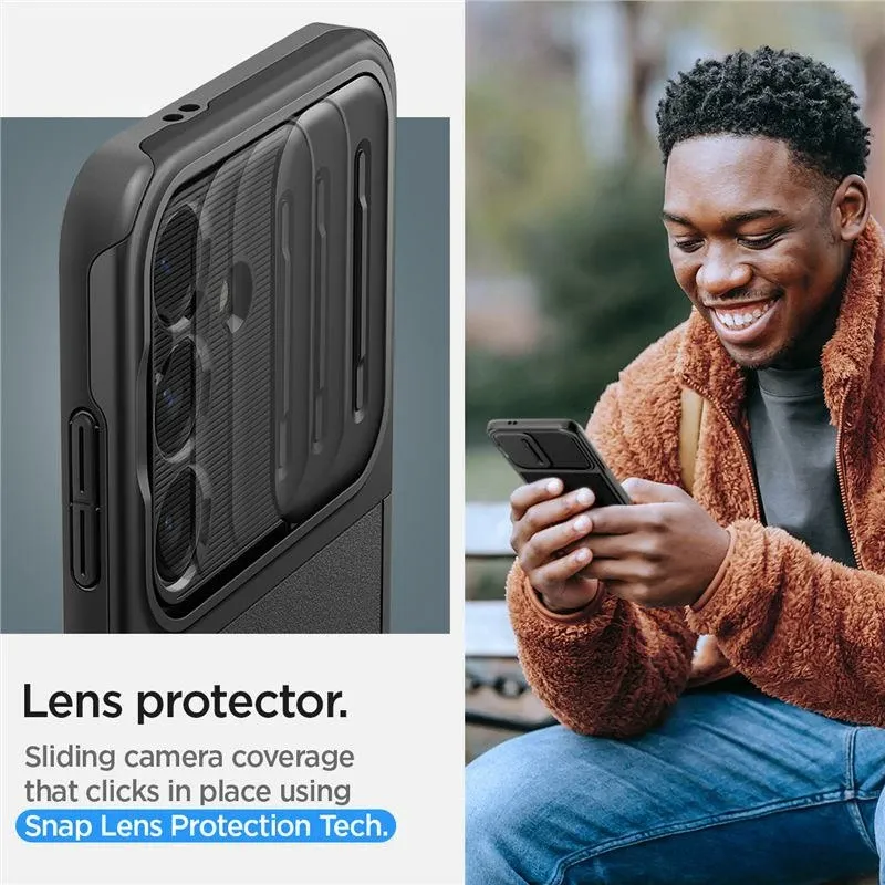 Mbështjellës Spigen Optik Armor për Samsung Galaxy S24, i zi - 6