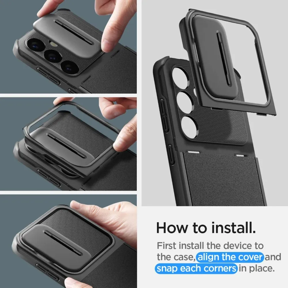 Mbështjellës Spigen Optik Armor për Samsung Galaxy S24, i zi - 8