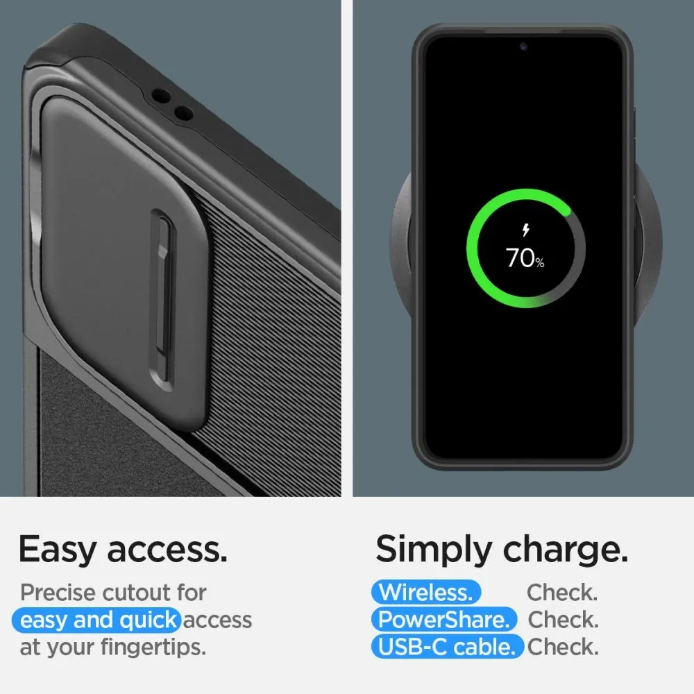 Mbështjellës Spigen Optik Armor për Samsung Galaxy S24, i zi - 9