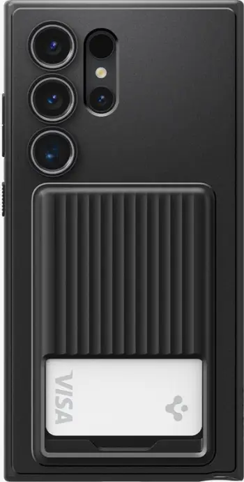 Mbulesë telefoni Spigen Liquid Slot për Samsung Galaxy S24 Ultra, xhep për kartelë, matte black