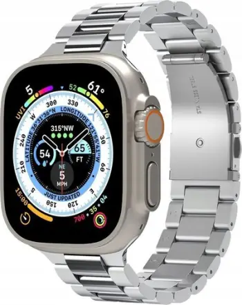 Rrip çeliku Spigen Modern Fit 316L, për Apple Watch 49mm 45mm 44mm 42mm, argjendtë