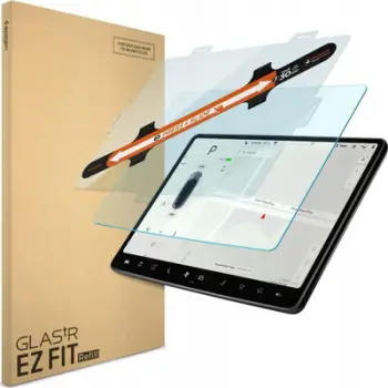 Mbrojtëse ekrani Spigen Tesla EZ Fit Refill, anti glare, xham i temperuar, për Tesla Model Y dhe Model 3