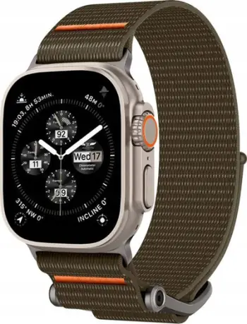Rrip ore inteligjente Spigen DuraPro Flex Ultra, pëlhurë najloni, Apple Watch 49mm 45mm 44mm 42mm, kaki