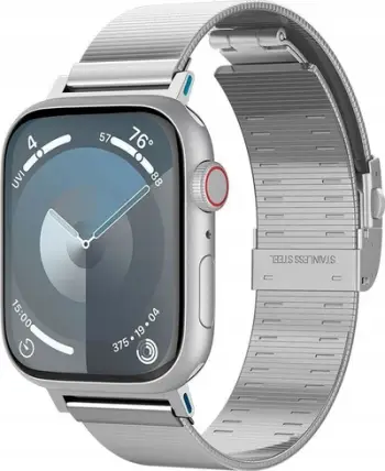 Rrip ore Spigen Sleek Link për Apple Watch 41mm 40mm 38mm, çelik inox, i argjendtë