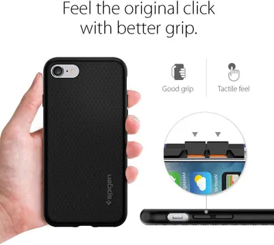 Mbrojtëse Etui Liquid Air për IPhone 7/8, e zezë - 11